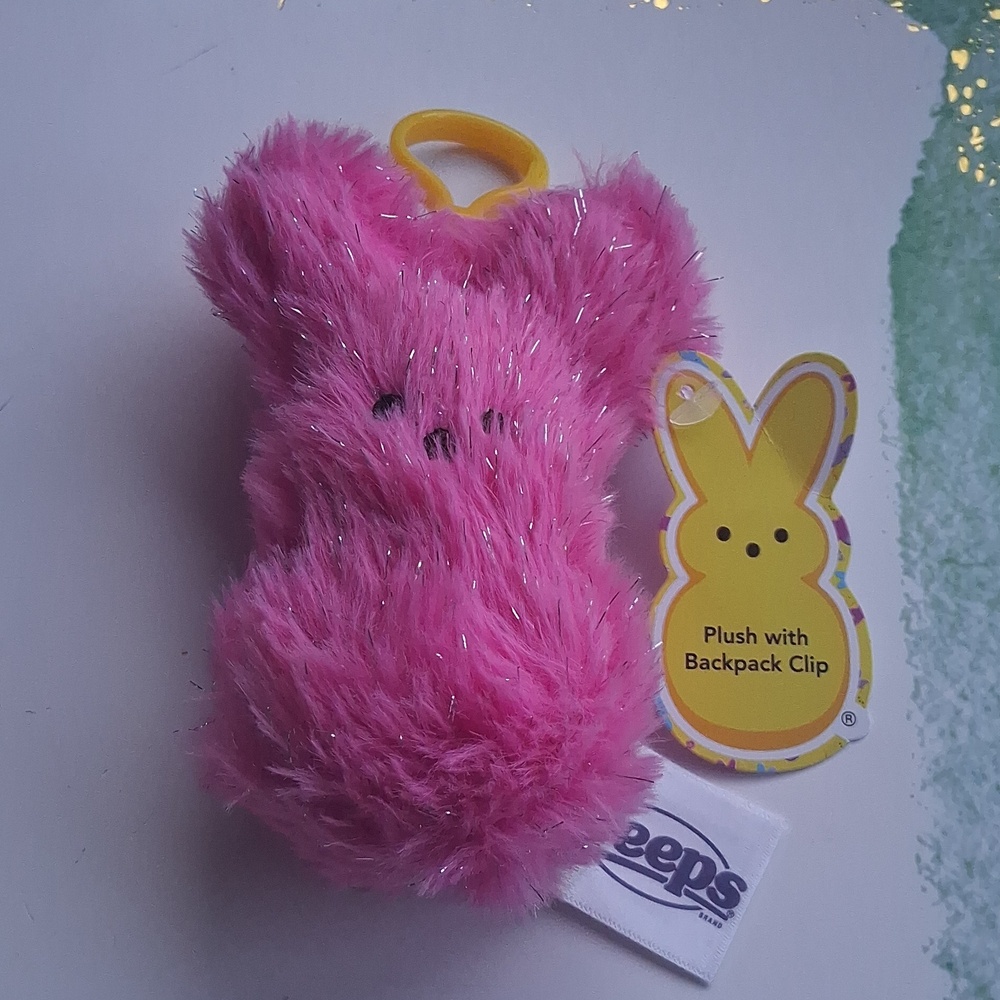 Peeps Pink Bunny Keychain - Picture 4 of 4
